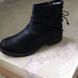 Very G black size 8 booties.